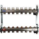 Stout Коллектор из нержавеющей стали без расходомеров, с клапаном вып. воздуха и сливом 7 вых. — 