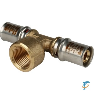 Stout Тройник-переходник с внутренней резьбой 16х1/2"х16 для металлопластиковых труб прессовой  (SFP-0007-001216)