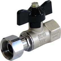 Stout Кран шаровой с накидной гайкой, ВР/накидная гайка, ручка бабочка 1/2x1/2 — 