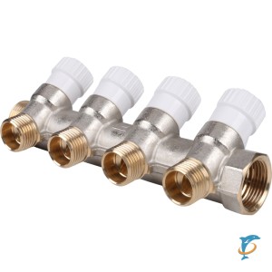 Stout Коллектор распределительный 3/4", 4 отвода 1/2" (SMB 6851 341204)