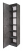 Пенал Brevita Rock 35 подвесной, бетон тёмно-серый, левый