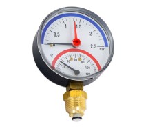 Термоманометр вертикальный 80 мм 1/2&quot;- 6 бар (0-120C) Millennium — 
