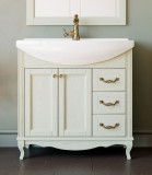 Тумба с раковиной ValenHouse Эллина 80 слоновая кость, фурнитура бронза — 