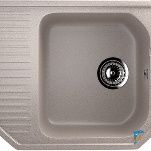 Угловая односекционная мойка с отверстием под смеситель ULGRAN U-109 песочный  (U-109-302)