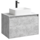 Тумба с раковиной Aqwella 5 Stars Mobi 80 подвесная бетон светлый (раковина Джой)  (MOB0108BS+MOB0708BS+641945)