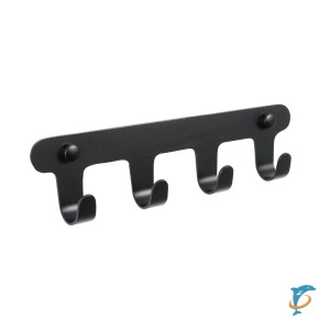Планка 4 крючка Fixsen Practica FX-805B-4 чёрная (FX-805B-4)