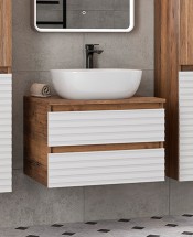 Тумба с раковиной Brevita Dakota 60 подвесная, белая — 