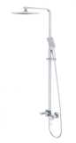 Душевая система Iddis Bild BILSB1Fi06 верхний душ, хром &mdash; Смеситель для ванны на 4 отверстия, белый/хром, Calipso, IDDIS, CALSB42i07