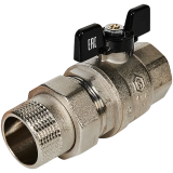 Кран Stout шаровой полнопроходной, ВР/НР, ручка бабочка 1 1/4, американка &mdash; 