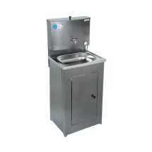 Дачный умывальник &quot;Акватекс&quot; (бак антикорроз, с ЭВН + мойка нерж. сталь) античное серебро — 