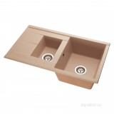 Мойка для кухни из литого мрамора Aquaton Делия 87 латте 1A716232DE260 — 