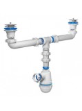 Сифон для мойки АНИ Пласт Грот 1 1/2х40 А3000 двойной &mdash; 