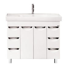 Тумба для комплекта Misty София 100 с 6 ящиками — Тумба для комплекта Misty София - 100 Тумба с 6  ящ. белая эмаль П-Соф01100-0116Я