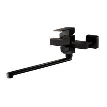 Смеситель для ванны HAIBA HB22803-7 длинный излив, нержавеющая сталь, черный — 