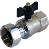 Stout Кран шаровой с накидной гайкой, ВР/накидная гайка, ручка бабочка 3/4x3/4 — 