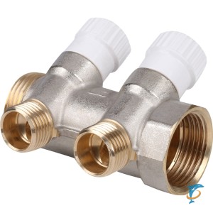 Stout Коллектор распределительный 1", 2 отвода 1/2"  (SMB 6851 011202)