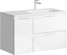 Тумба для комплекта Aqwella Accent 90 подвесная белая, правая — 