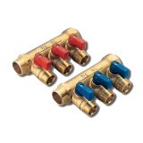 Коллектор NINO 1&quot; на 2 выхода с шаровыми кранами Tiemme серии 1822-1832 — Коллектор NINO с шаровыми кранами Tiemme