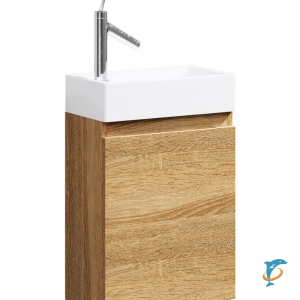 Тумба с раковиной Aqwella Leon-MP 40 подвесная дуб  (Ln-MP.01.04/DS+T1.04.04D)