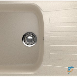 Односекционная реверсивная мойка ULGRAN U-203 бежевый (U-203-328)