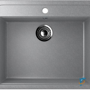 Односекционная мойка с отверстием под смеситель ULGRAN U-104 графитовый  (U-104-342)