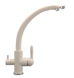 Смеситель для кухонной мойки Ulgran Quartz UQ-017 лён — 