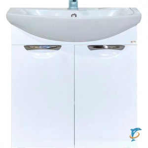 Тумба с раковиной Мисти (Misty) Лаванда 60 прямая  (Э-Лав01060-011Пр+1.WH11.0.246)