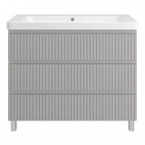 Тумба с раковиной Brevita Victory 105 (серый шелк) — 