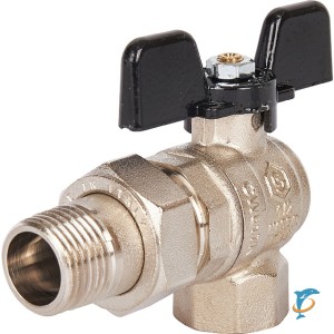 Кран Stout шаровой полнопроходной угловой, ВР/НР, ручка бабочка 1/2, американка (SVB-0008-000015)