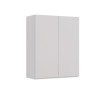 Шкаф Lemark VEON 60см подвесной, 2-х дверный, цвет корпуса, фасада: Белый глянец — 