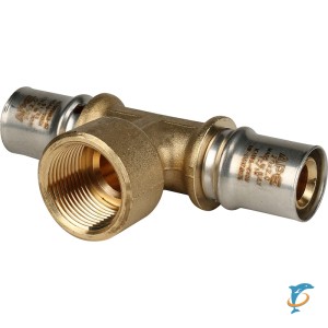 Stout Тройник-переходник с внутренней резьбой 20х3/4"х20 для металлопластиковых труб прессовой  (SFP-0007-003420)