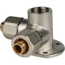 Stout Тройник настенный с креплением для металлопластиковых труб винтовой SFS-0014-001220 — 