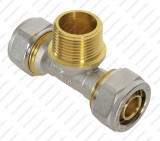 Тройник Мillennium винтовой Ф20-1/2 нар.рез. — 