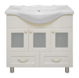 Тумба для комплекта Misty Латте 85 с 2 ящиками бежевая — 