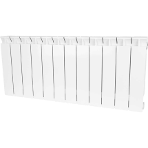 Радиатор биметаллический SRB-0110-035012 STOUT STYLE 350 12 секций боковое подключение (белый RAL 9010) — 