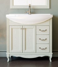 Тумба с раковиной ValenHouse Эллина 80 слоновая кость, фурнитура хром — 