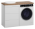 Тумба для комплекта Brevita Grafit 60 с 3 ящиками под стиральную машину, белая