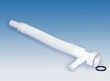 Гофра с носиком 1,5м 1 1/2-40-50 McAlpine MRMF215W — Труба гибкая раздвижная с адаптером для слива быт. техники, длина от 600мм до 1500мм; вход 1 1/2", выход на 40-50мм