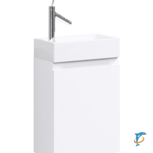 Тумба с раковиной Aqwella Leon-MP 40 подвесная белый  (Ln-MP.01.04/W+T1.04.04D)