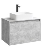 Тумба с раковиной Aqwella 5 Stars Mobi 80 подвесная бетон светлый (раковина Триумф) — 