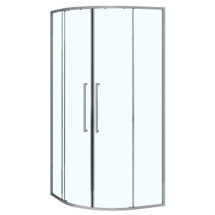 Душевое ограждение Azario SHANGHAI 900х900х1950 четверть круга, прозрачное стекло 6 мм, профиль графит матовый (AZ-S43-90-MGR-CL) — 