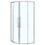 Душевое ограждение Azario SHANGHAI 900х900х1950 четверть круга, прозрачное стекло 6 мм, профиль графит матовый (AZ-S43-90-MGR-CL)