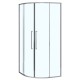 Душевое ограждение Azario SHANGHAI 900х900х1950 четверть круга, прозрачное стекло 6 мм, профиль графит матовый (AZ-S43-90-MGR-CL)  (AZ-S43-90-MGR-CL)