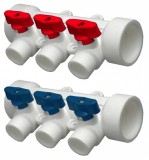 Коллектор KALDE на 6 выходов без воздухоотводчика для холодной воды &mdash; Коллекторы без воздухоотводчика