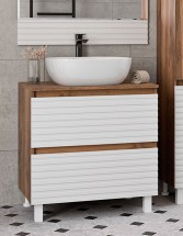 Тумба с раковиной Brevita Dakota 70 напольная, белая — 