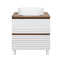 Тумба с раковиной Brevita Dakota 70 напольная, белая &mdash; 