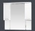 Зеркало со шкафом Мисти(Misty) Жасмин 105 белая эмаль