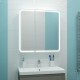 Зеркальный шкаф Misty Альфредо 800x800 LED с розеткой  (МВК24)