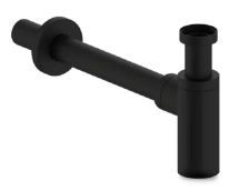 Сифон бутылочный Iddis Optima Home для раковины, черный матовый, OPTBL00i84 &mdash; Смеситель для биде, YA46177C, Vane