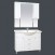 Мебель для ванной Misty Александра -105 белый металлик с зеркалом